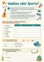 Vorschau - Arbeitsblätter - Hobbies & Sports: Words for Free Time – Englisch, Klasse 5–6 - Seite 2