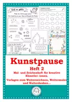Vorschau - Stundenentwürfe - Kunstpause. Mal- und Zeichenheft für kreative Künstler: innen. Heft 2 - Deckblatt