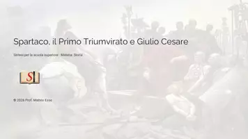 anteprima - Presentazioni / Lavagne - Spartaco, ll Primo Triumvirato e Giulio Cesare - Pagina di copertina