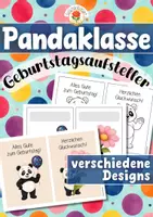 Vorschau - Mal- und Bastelvorlagen - Pandaklasse - Geburtstagsaufsteller (Klassentier) - Deckblatt