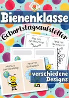 Vorschau - Mal- und Bastelvorlagen - Bienenklasse - Geburtstagsaufsteller (Klassentier) - Deckblatt