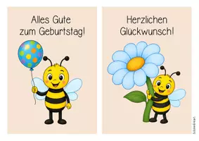 Vorschau - Mal- und Bastelvorlagen - Bienenklasse - Geburtstagsaufsteller (Klassentier) - Seite 2