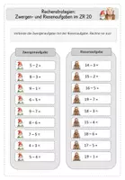 Vorschau - Arbeitsblätter - Zwergen- und Riesenaufgaben (Aufgaben, freebie) - Seite 2