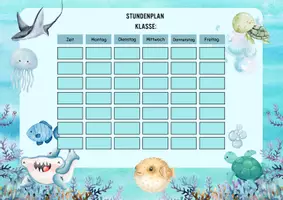 Vorschau - Lehrpläne/Lehrermaterial - Stundenplan Unterwasser - Deckblatt