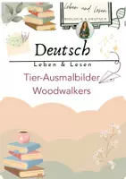 Vorschau - Mal- und Bastelvorlagen - Paket Ausmalbilder Tiere Woodwalkers - Seite 1