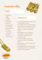 Vorschau - Arbeitsblätter - Rezept Sommerrollen & Erdnusssauce - Seite 1