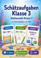 Vorschau - Arbeitsblätter - Schätzaufgaben Klasse 3 | Mathematik Klasse 3 | 6 Arbeitsblätter als PDF - Deckblatt