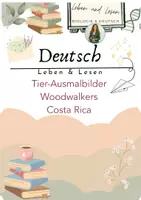Vorschau - Mal- und Bastelvorlagen - Tier-Ausmalbilder Woodwalkers Costa Rica - Deckblatt