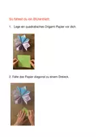 Vorschau - Mal- und Bastelvorlagen - Freebie Origami Blüte Blume auch als Gruppenarbeit Kunst Klasse 3- 6 - Seite 2