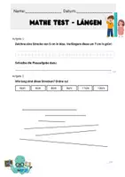 Vorschau - Test - Klassenarbeit Längen - Deckblatt