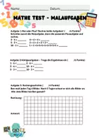 Vorschau - Test - Mathe Test Malreihen - Deckblatt