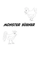 Vorschau - Mal- und Bastelvorlagen - Monster Hühner Halloween Grundschule Malvorlage Klassen 1-4 - Seite 1