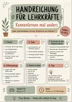 Vorschau - Stundenentwürfe - Neues Schuljahr: Kennenlernen mal anders (Materialpaket inkl. Handreichung) - Seite 1