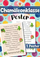 Vorschau - Poster - Chamäleonklasse - Poster | Klassenraumdekoration (Klassentier) - Deckblatt