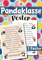 Vorschau - Poster - Pandaklasse - Poster | Klassenraumdekoration (Klassentier) - Deckblatt