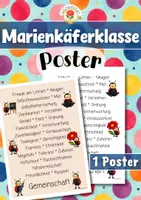 Vorschau - Poster - Marienkäferklasse - Poster | Klassenraumdekoration (Klassentier) - Deckblatt