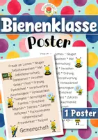 Vorschau - Poster - Bienenklasse - Poster | Klassenraumdekoration (Klassentier) - Deckblatt