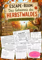 Vorschau - Stundenentwürfe - Escape-Room Deutsch Herbst: Das Geheimnis des Herbstwaldes (Klasse 5–8) - Deckblatt