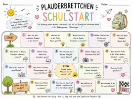 Vorschau - Arbeitsblätter - Plauderbrettchen zum Schulstart - Kennenlernen und Starten - Deckblatt