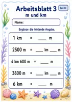 Vorschau - Arbeitsblätter - Kilometer Meter Zentimeter | Mathematik Klasse 3 | 6 Arbeitsblätter als PDF - Seite 3