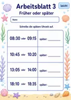 Vorschau - Arbeitsblätter - Uhrzeit Klasse 3 | Mathematik Klasse 3 | 6 Arbeitsblätter als PDF - Seite 3