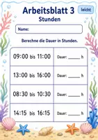 Vorschau - Arbeitsblätter - Zeitspannen Klasse 3 | Mathematik Klasse 3 | 6 Arbeitsblätter als PDF - Seite 3