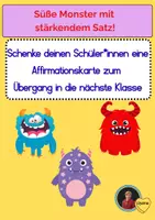 Vorschau - Bildkarten - Abschlussgeschenk, Affirmationskarten, Klasse 1,2,3,4 - Deckblatt