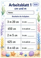 Vorschau - Arbeitsblätter - Längen Klasse 3 | Mathematik Klasse 3 | 6 Arbeitsblätter als PDF - Seite 1