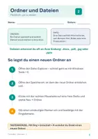 Vorschau - Arbeitsblätter - Ordner anlegen – Dateien organisieren | Arbeitsblätter mit Lösungen | Klasse 5/6 - Seite 2