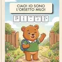 anteprima - Opere didattiche / Libri di testo - Libro 1 CAA - Milo l'orsetto - Pagina di copertina