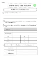 Vorschau - Arbeitsblätter - Satz der Woche / Klasse 4 / 32 Grammatikübungen für die Grundschule - Seite 1