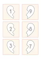Vorschau - Spiele - FREEBIE: Finde das Pärchen Verliebte Zahlen / Verliebte Zahlen üben / Verliebte Zahlen Mathematik - Seite 1