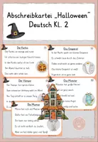 Vorschau - Anderer Materialtyp - Abschreibkartei Halloween Deutsch Kl. 2 - Deckblatt