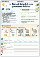 Vorschau - Arbeitsblätter - Textabschnitte gliedern Sommertraining Arbeitsheft Klasse 5 bis 6 Überschriften finden und Kernaussagen erkennen - Seite 1