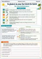 Vorschau - Arbeitsblätter - Textabschnitte gliedern Sommertraining Arbeitsheft Klasse 5 bis 6 Überschriften finden und Kernaussagen erkennen - Seite 2