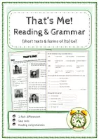 Vorschau - Arbeitsblätter - That's Me! (reading practice & (to) be) - Deckblatt