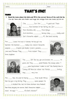 Vorschau - Arbeitsblätter - That's Me! (reading practice & (to) be) - Seite 1