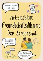 Vorschau - Stundenentwürfe - Dilemma-Geschichte "Der Screenshot" - Deckblatt