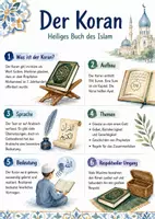 Vorschau - Arbeitsblätter - Lernposter + Arbeitsblätter zum Thema "Koran" + Lösung & MP3 + Mindmap + Infografik - Deckblatt