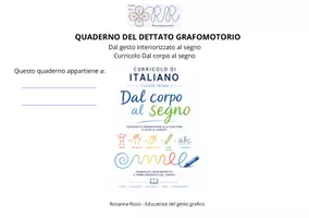 anteprima - Esercizi - QUADERNO DEL DETTATO GRAFOMOTORIO - Pagina di copertina