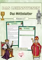 Vorschau - Arbeitsblätter - Das Mittelalter | Das Lehnswesen | Arbeitsblätter | Klasse 6,7 | Geschichte - Deckblatt