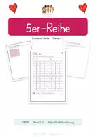 Vorschau - Arbeitsblätter - Einmaleins - GRATIS 5er-Reihe - Deckblatt