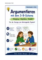 Vorschau - Stundenentwürfe - Argumentieren mit dem 3-B-Schema - Deckblatt