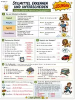 Vorschau - Arbeitsblätter - Stilmittel erkennen und unterscheiden: Vergleich, Metapher, Hyperbel und Personifikation - Arbeitsblatt mit Lösungen - Seite 2