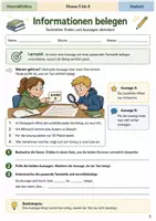 Vorschau - Arbeitsblätter - Lesekompetenz Sommertraining Minibundle Klasse 5 bis 6 Lesen verstehen und sicher anwenden - Seite 1