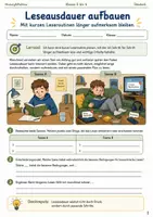 Vorschau - Arbeitsblätter - Leseausdauer aufbauen Sommertraining Arbeitsheft Klasse 5 bis 6 kurze tägliche Leseroutinen entwickeln - Deckblatt