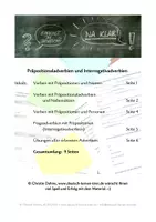 Vorschau - Stundenentwürfe - Präpositionaladverbien und Interrogativadverbien - Deckblatt