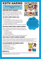 Vorschau - Arbeitsblätter - Infoblatt Keith Haring, Pablo Picasso, usw. (Künstlermappe) - Seite 1