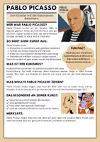 Vorschau - Arbeitsblätter - Infoblatt Keith Haring, Pablo Picasso, usw. (Künstlermappe) - Seite 2
