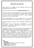 Vorschau - Mal- und Bastelvorlagen - Farbenlehre 3 - Komplementärfarben - Seite 1